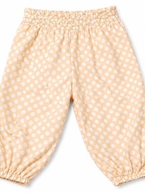4/$20 H&M Peach Polka Dot Viscose Pants Smocked Waist 1.5–2Y
